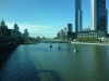 View of the Yarra river, from the Melbourne Aquarium.